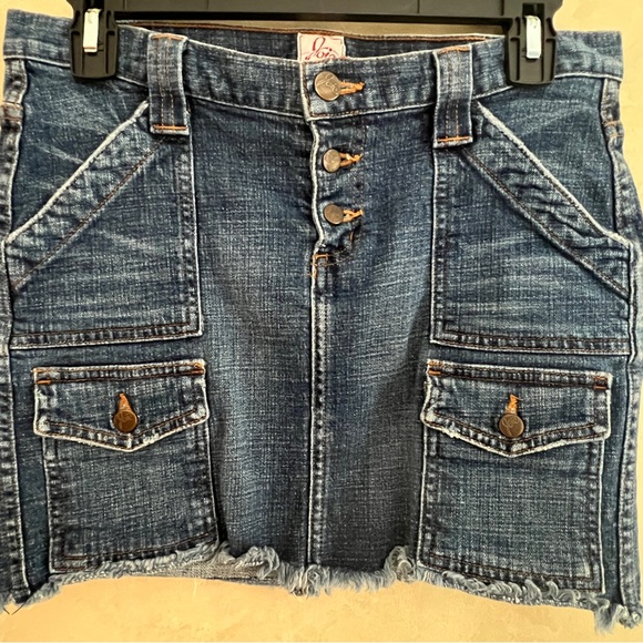 Joie denim pocket mini-skirt-size 6(fits like2/4) EUC - Picture 1 of 5